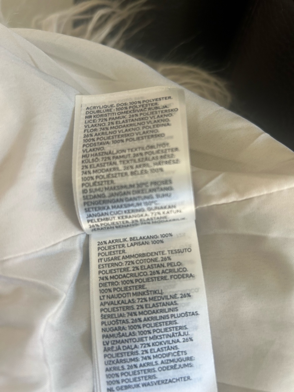 H&M Dark Blue Denim Jacket with Cream Faux Fur Trim - Picture 9 of 11